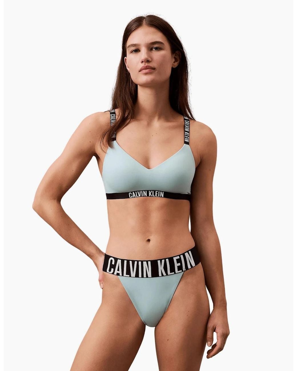 Calvin Klein Blue Intense Power Lightly Lined Bralette, Ether
