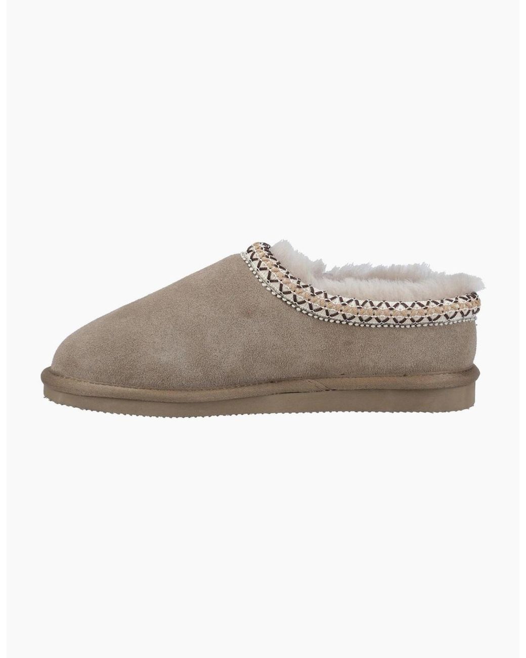 Cotswold Brown Foxmoor Slippers Taupe