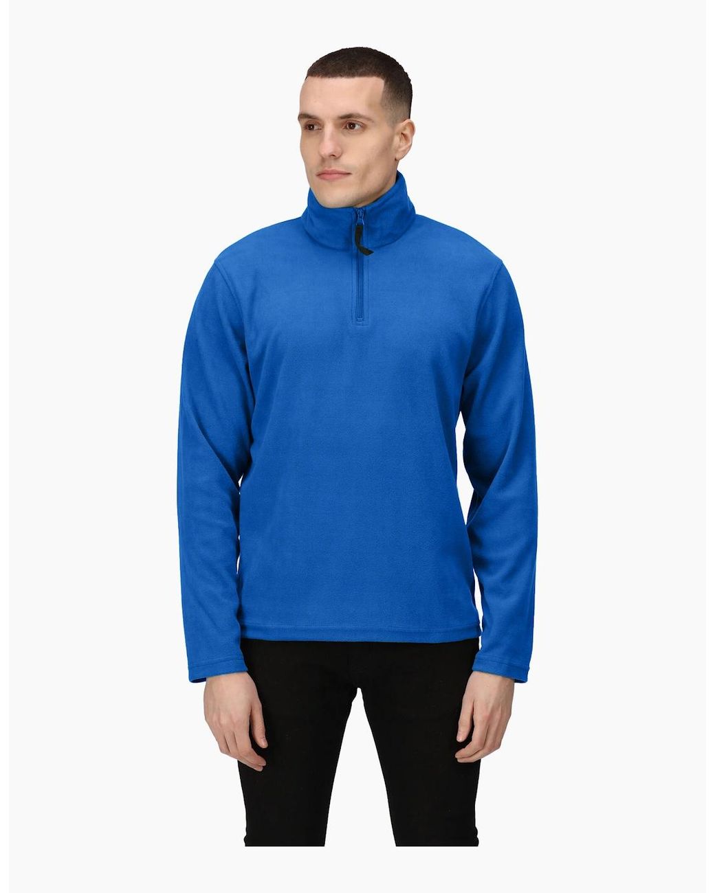 Regatta Blue 170 Series Anti-Pill Zip Neck Micro Fleece for men