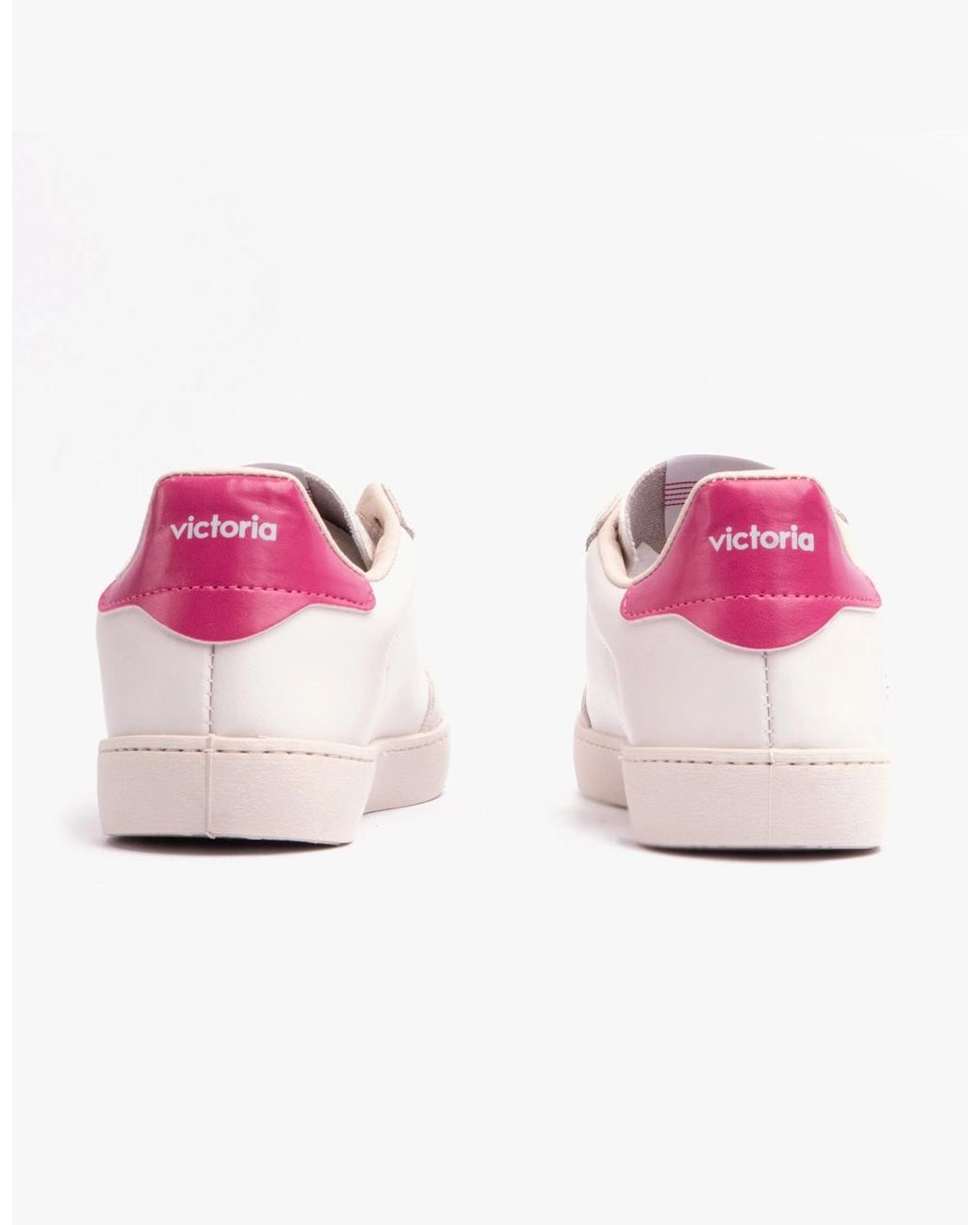 Victoria Pink Berlin Faux Leather & Split Trainers Fucsia