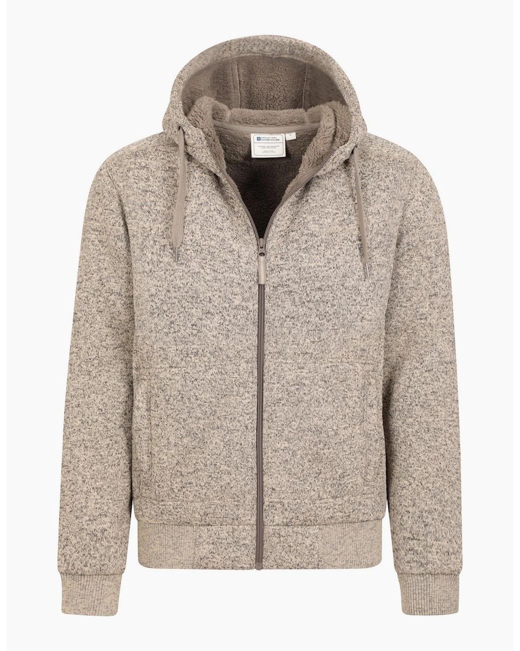 Mountain Warehouse Brown Nevis Ii Faux Fur Hoodie for men