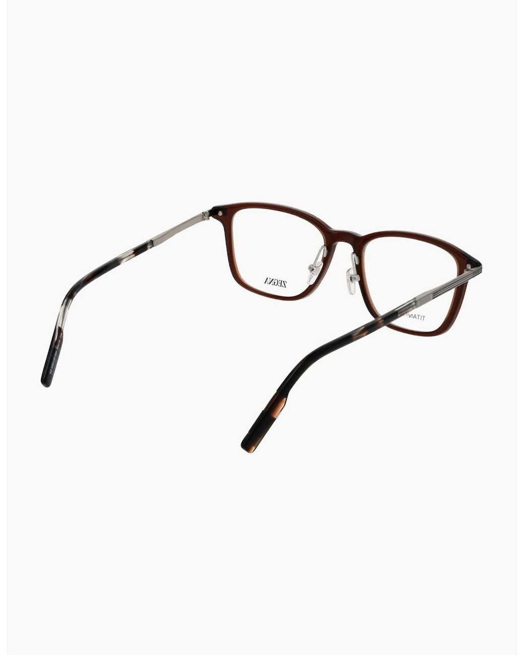 Zegna Brown Optical Frame Ez5251-H 050 53 Titan for men