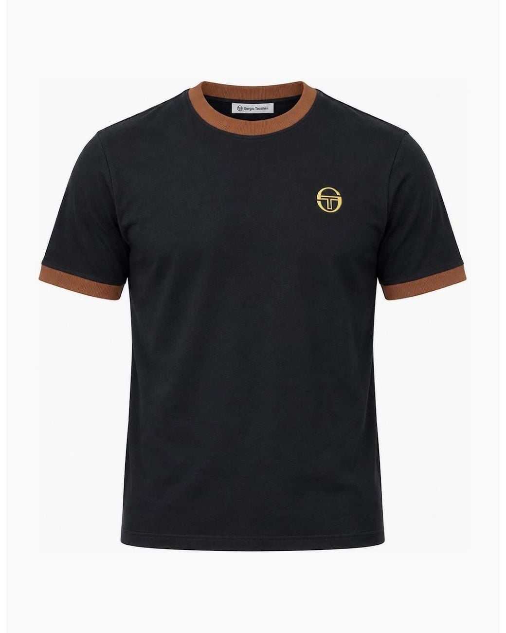 Sergio Tacchini Black Nera T-Shirt/Potting Soil for men