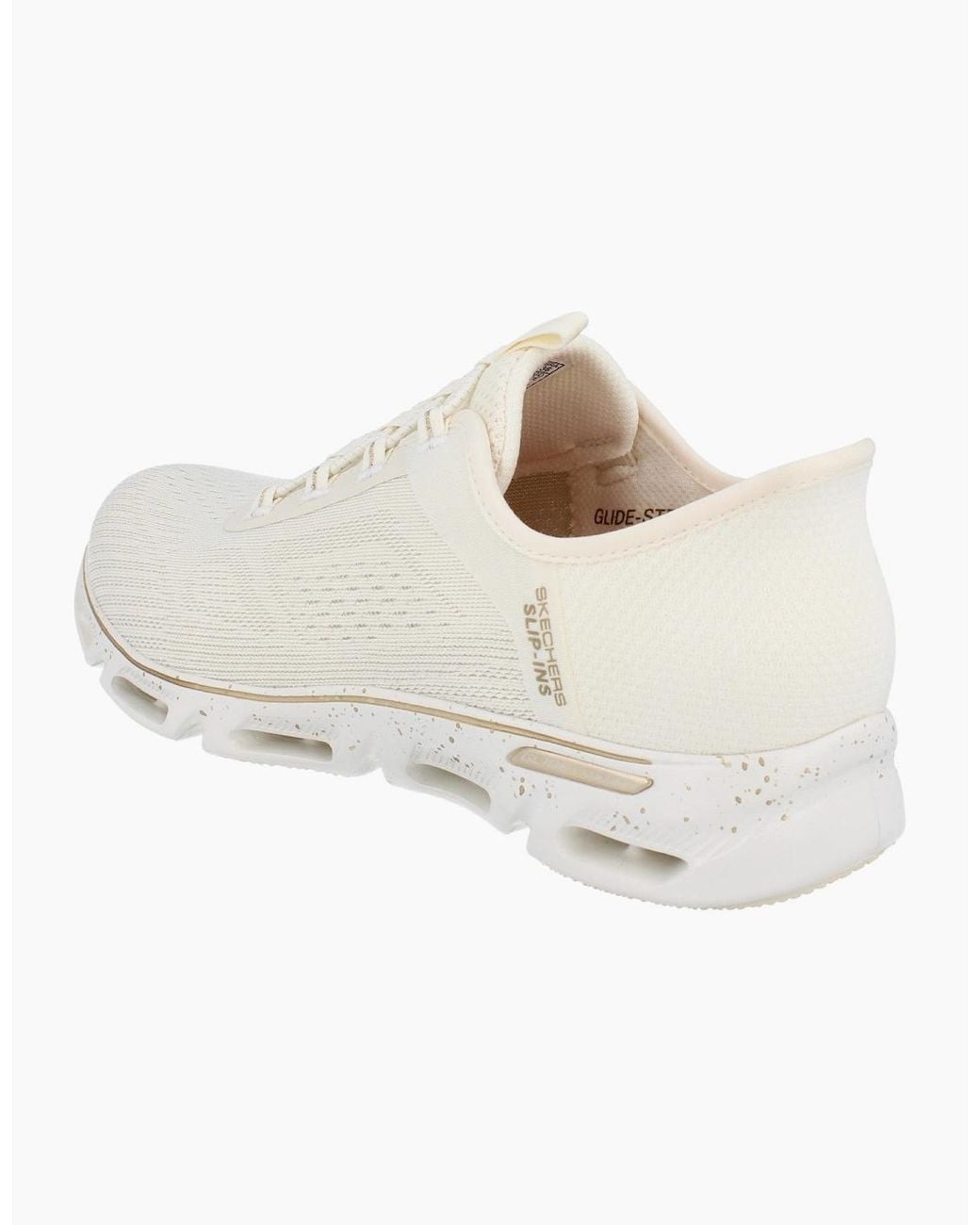 Skechers White Slip Ins Glide Step Gratify Pace Trainers 104610 Shoes Ntgd