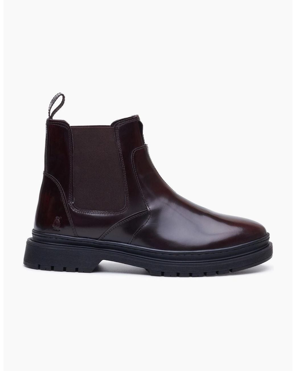 Hush Puppies Blue Jamie Leather Bordeaux Boots for men