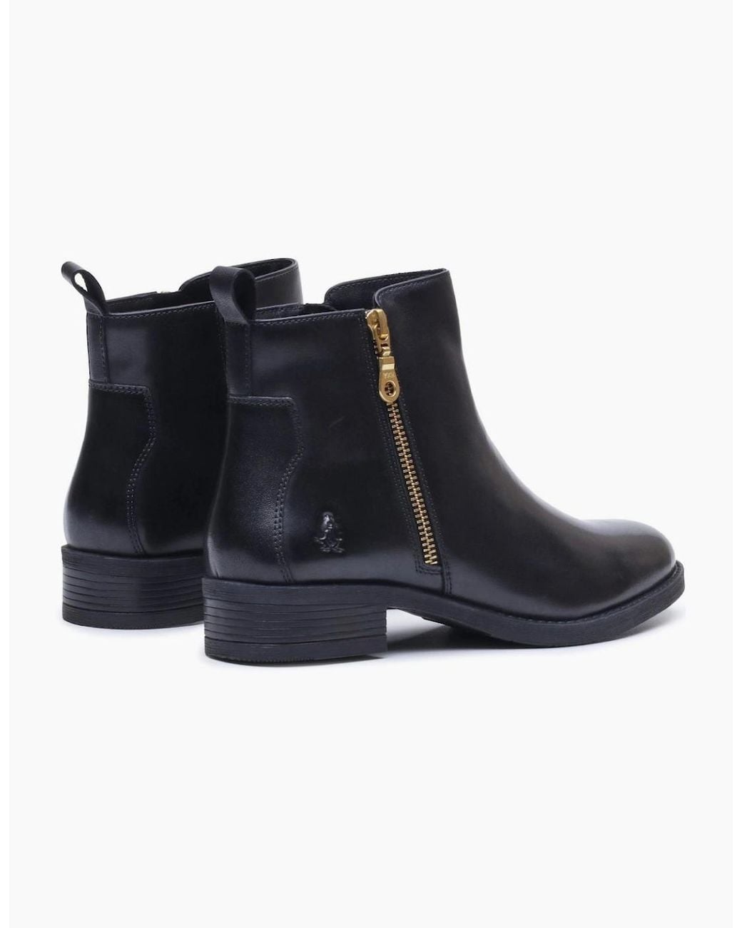 Hush Puppies Blue Perry Zip Ankle Boots