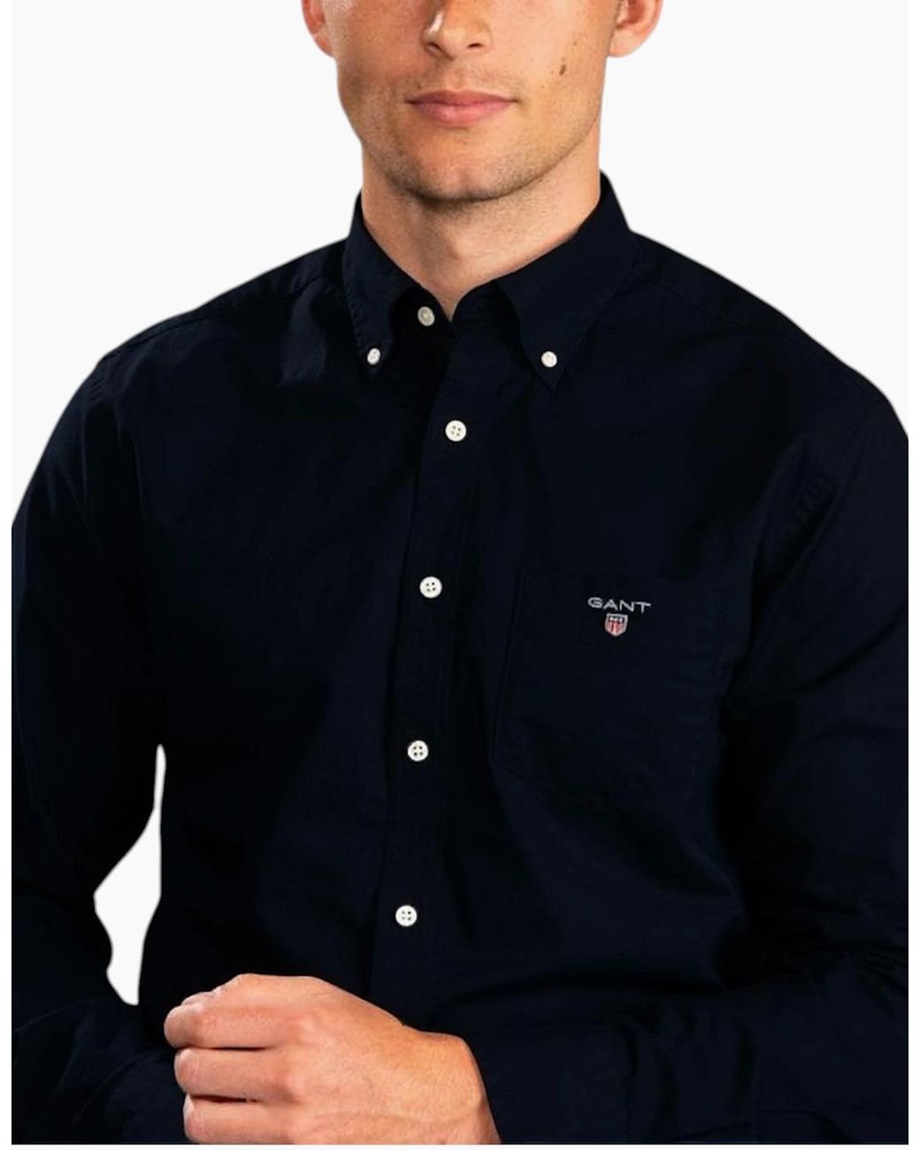 Gant Blue Oxford Shirts Regular Fit for men