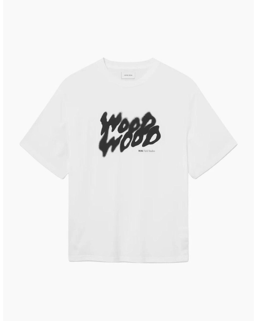 WOOD WOOD White Wwbobby Cloud Bright T-Shirt for men