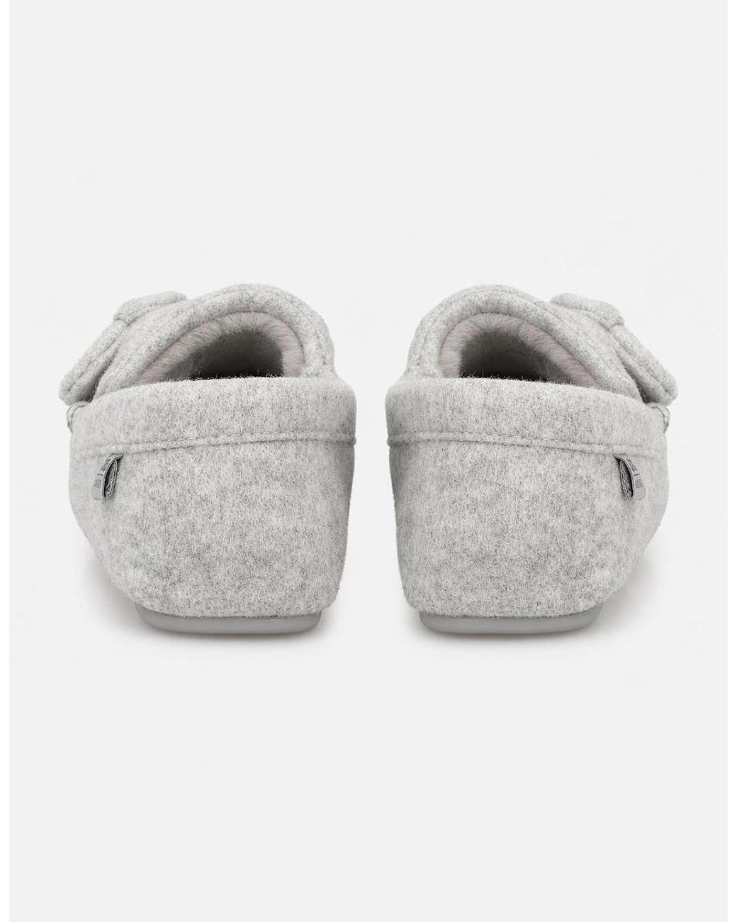 Totes Gray Isotoner Brushed Marl Moccasin Slippers Moccasins