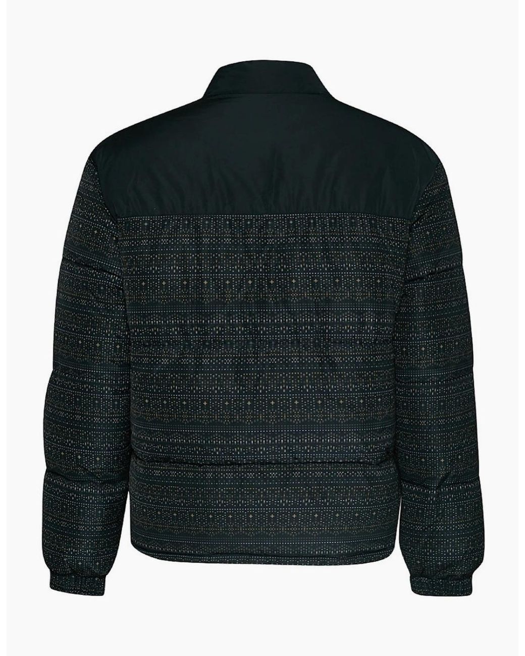 Lyle & Scott Black Lyle & Scott Fair Isle Reversible Puffer Jacket