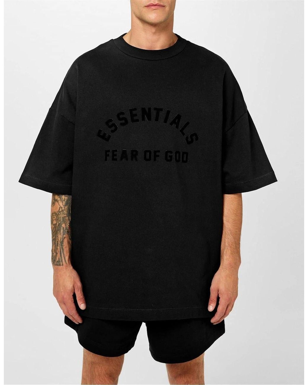 Fear Of God Black Short Sleeve Tee for men