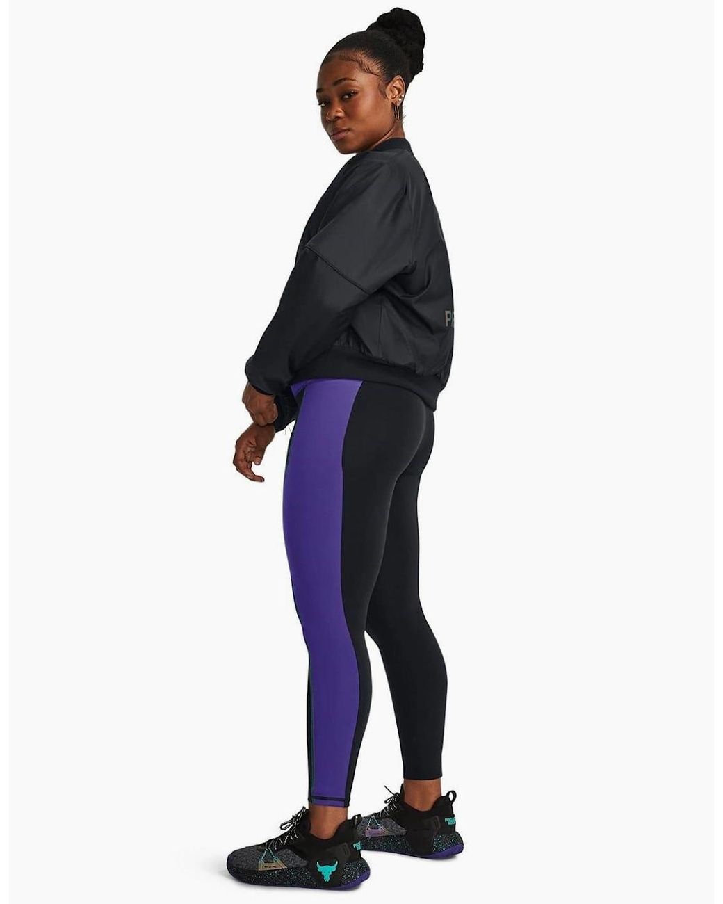 Under Armour Blue Short Collared Neck Relaxed Fit Bomber Jacket