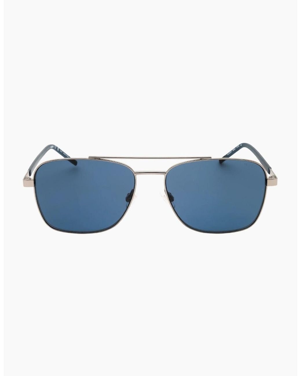 Boss Blue Matte Ruthenium Framed Sunglasses for men