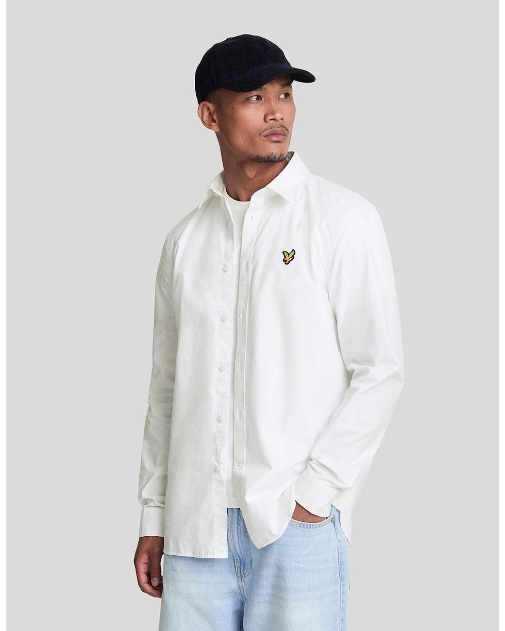 Lyle & Scott White Cotton Poplin Shirt for men