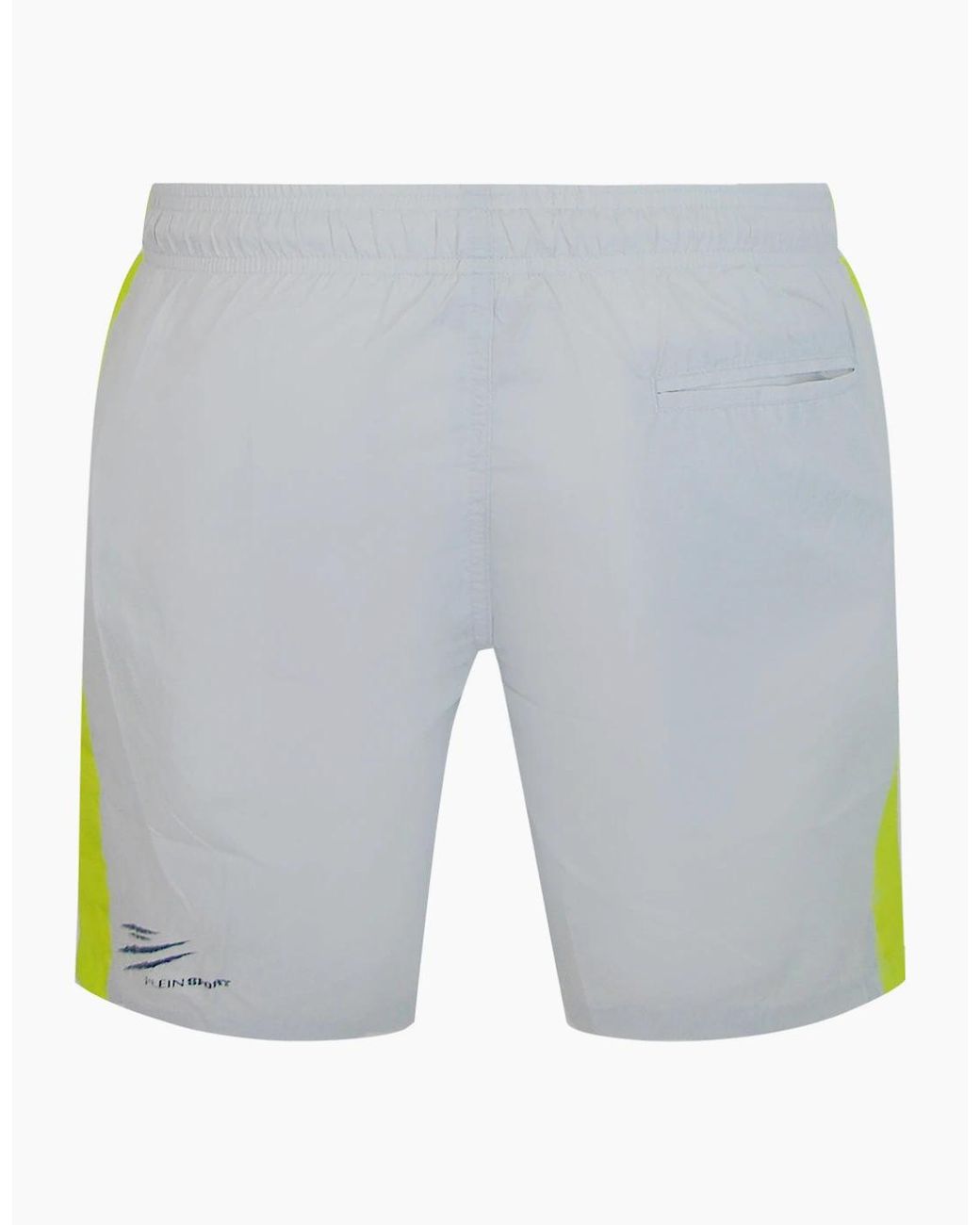 Philipp Plein Gray Plein Sport Vertical Logo Long Boardshort Swim Shorts
