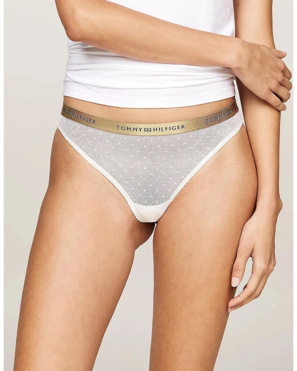Tommy Hilfiger White Gift Underwear 5 Pack Thongs Multicoloured