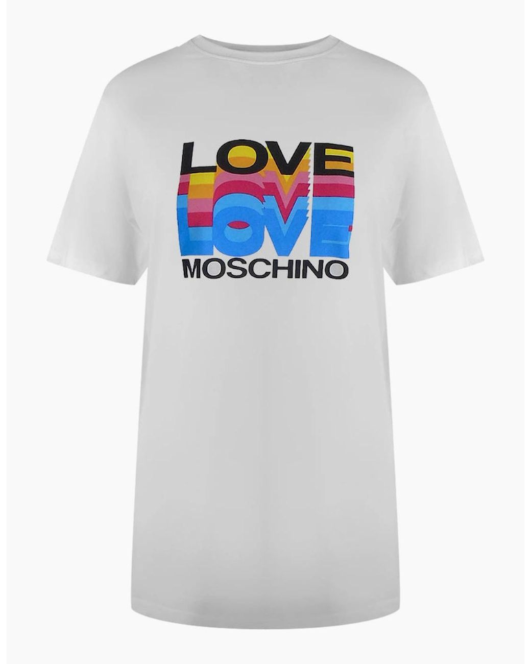 Love Moschino Gray Layered Logo T-Shirt