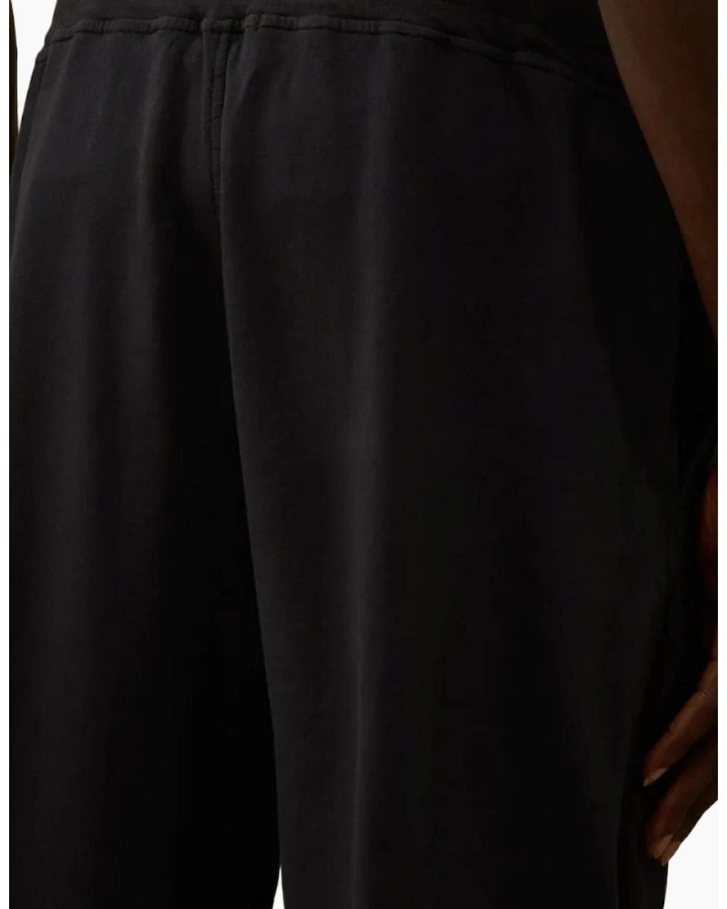 C P Company Black Light Fleece Lens Sweat Pants for men