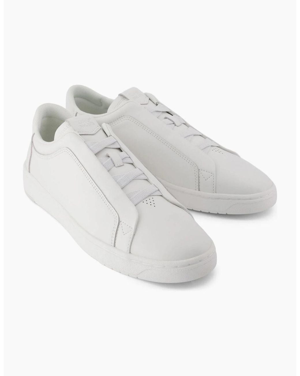 TOMS White Trvl Lite Miles Slip On Leather Sneaker for men