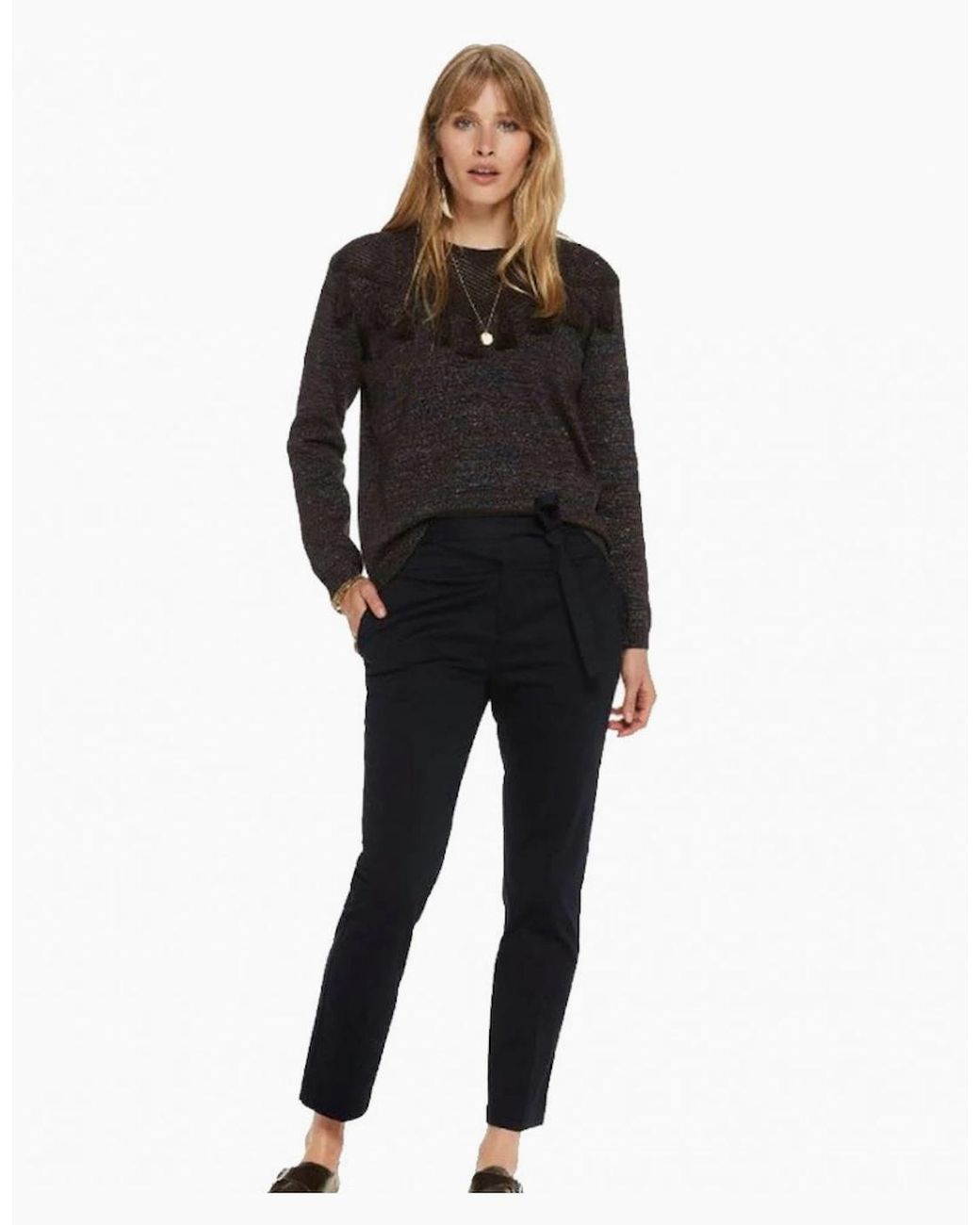 Maison Scotch Black Tie Waist Chinos
