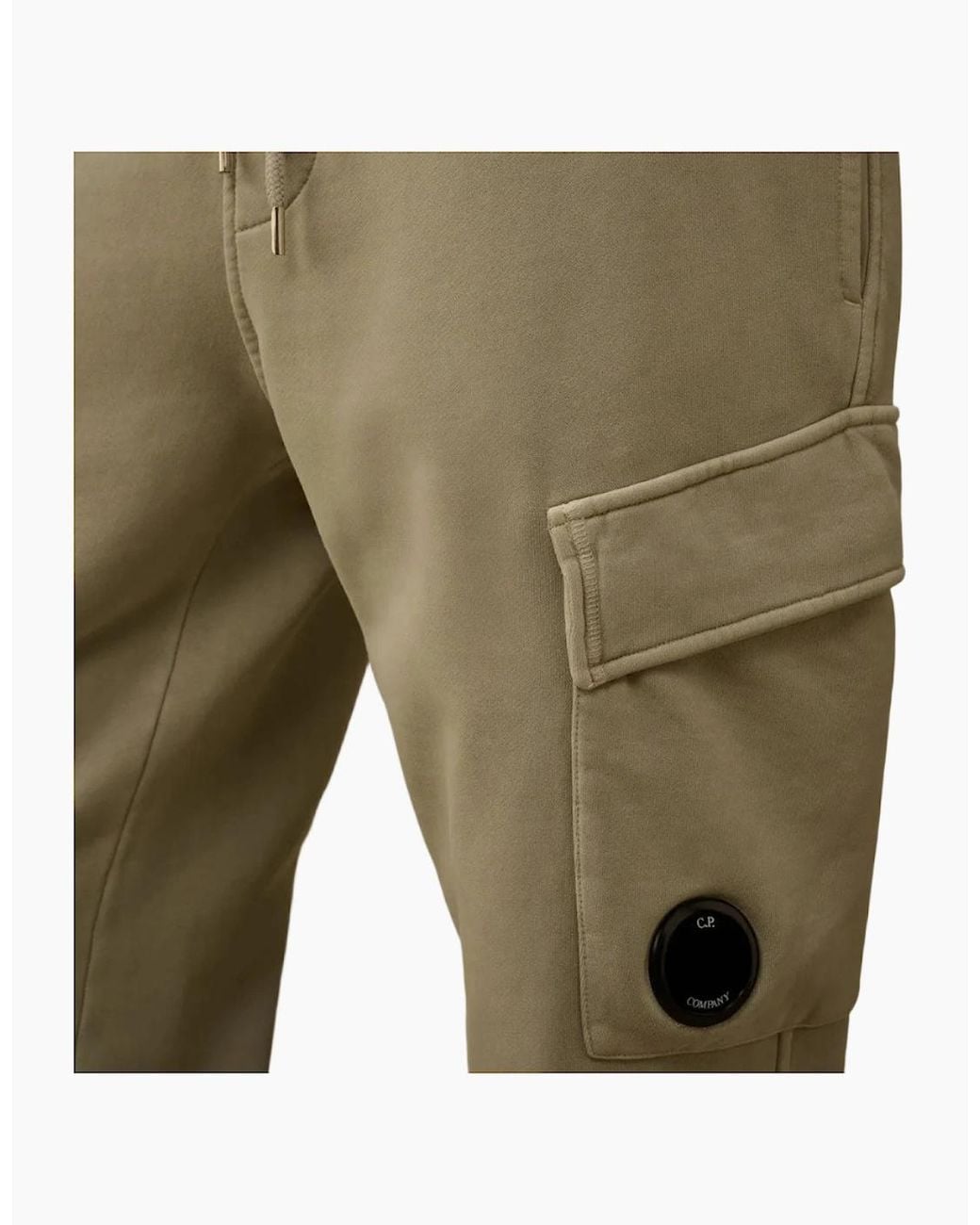 C P Company Natural Resist Dyed Diagonal Fleece Lens Sweatpants for men