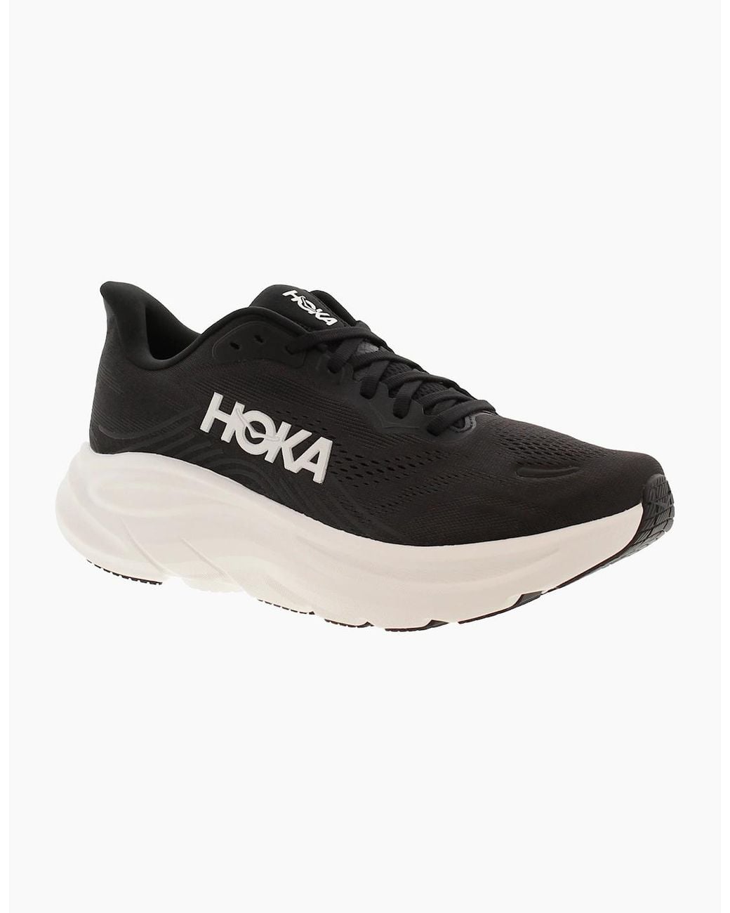 Hoka One One Black Running Trainers Chunky Clifton 11 Lace Up Uk Size