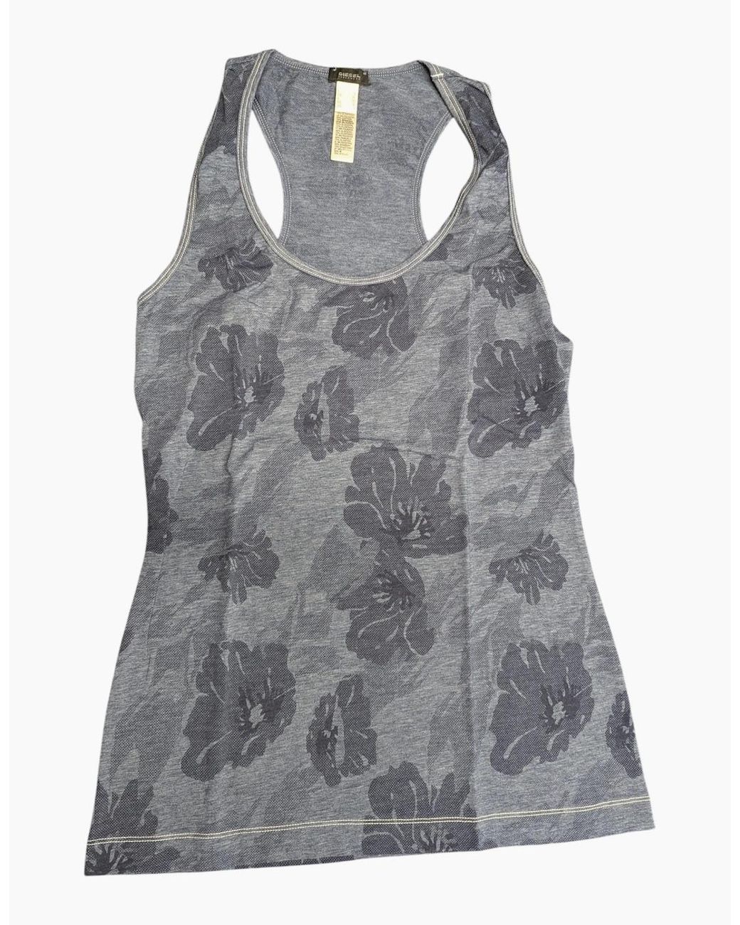 DIESEL Blue Tops Rose Vest Tank