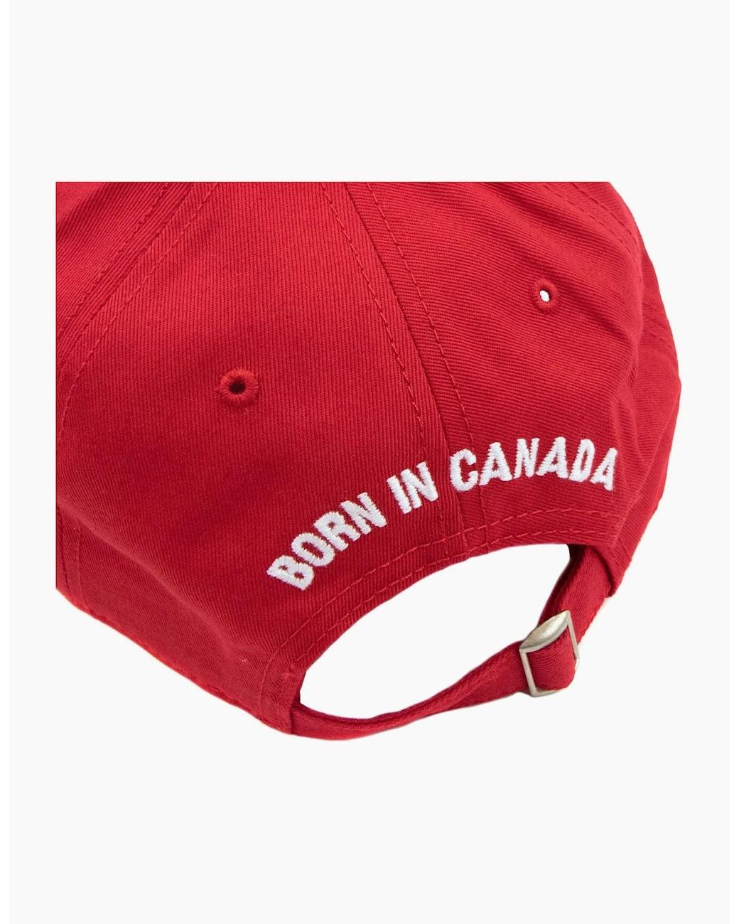 DSquared² Red Dsq2 Dean & Dan Canadian Twins Cap for men