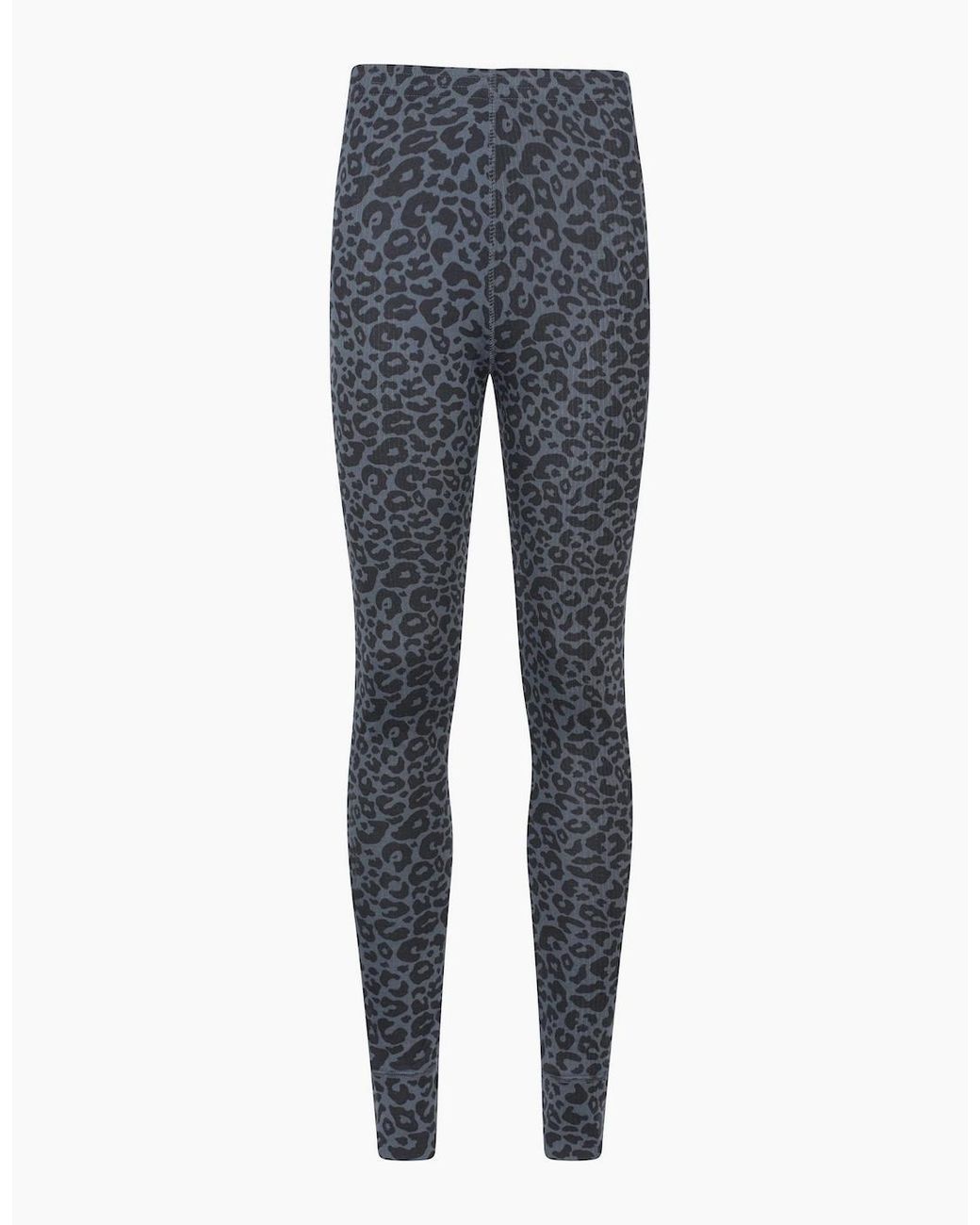 Mountain Warehouse Blue Ladies Talus Leopard Print Thermal Leggings
