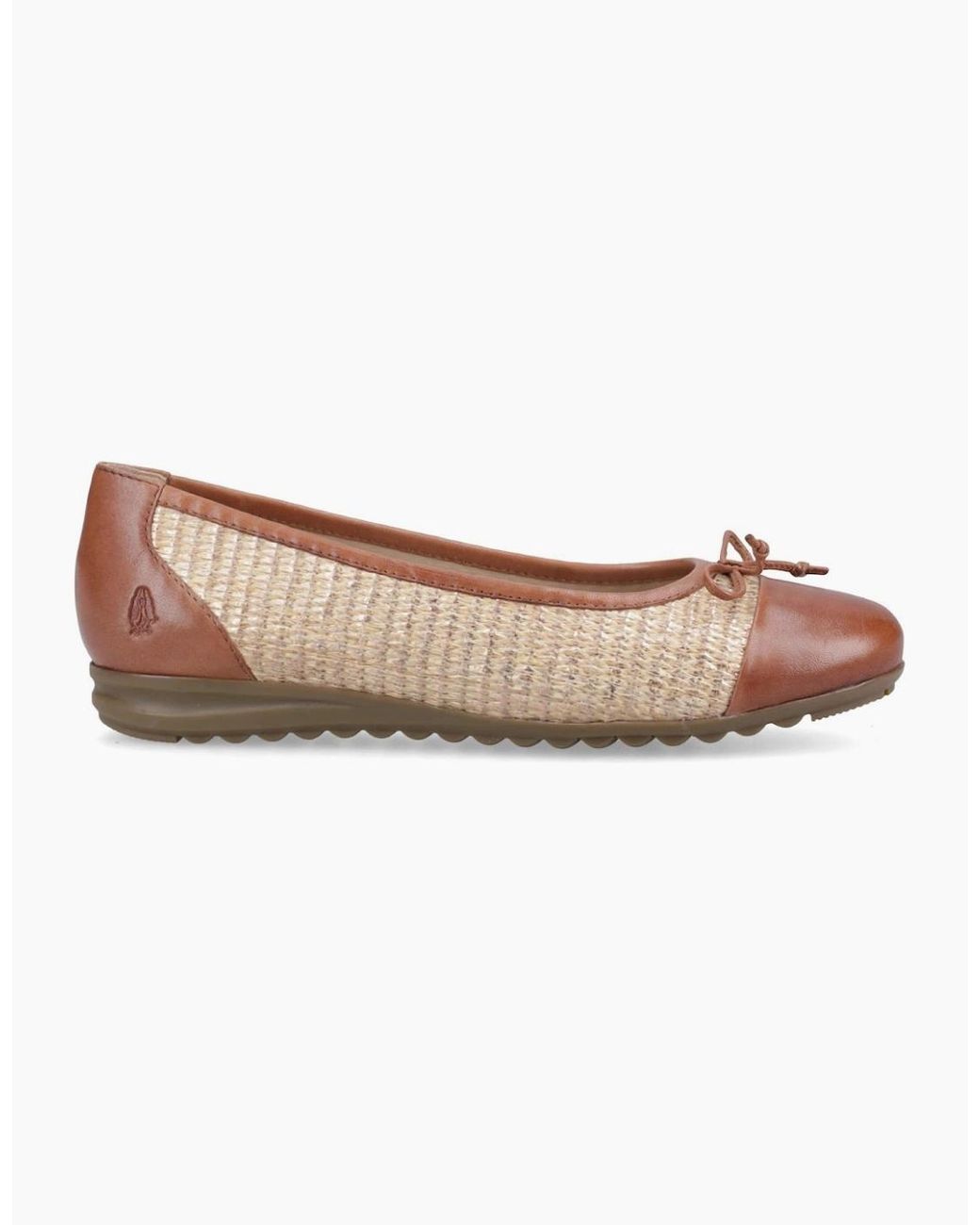 Hush Puppies Brown Laurie Toe Cap Ballerinas
