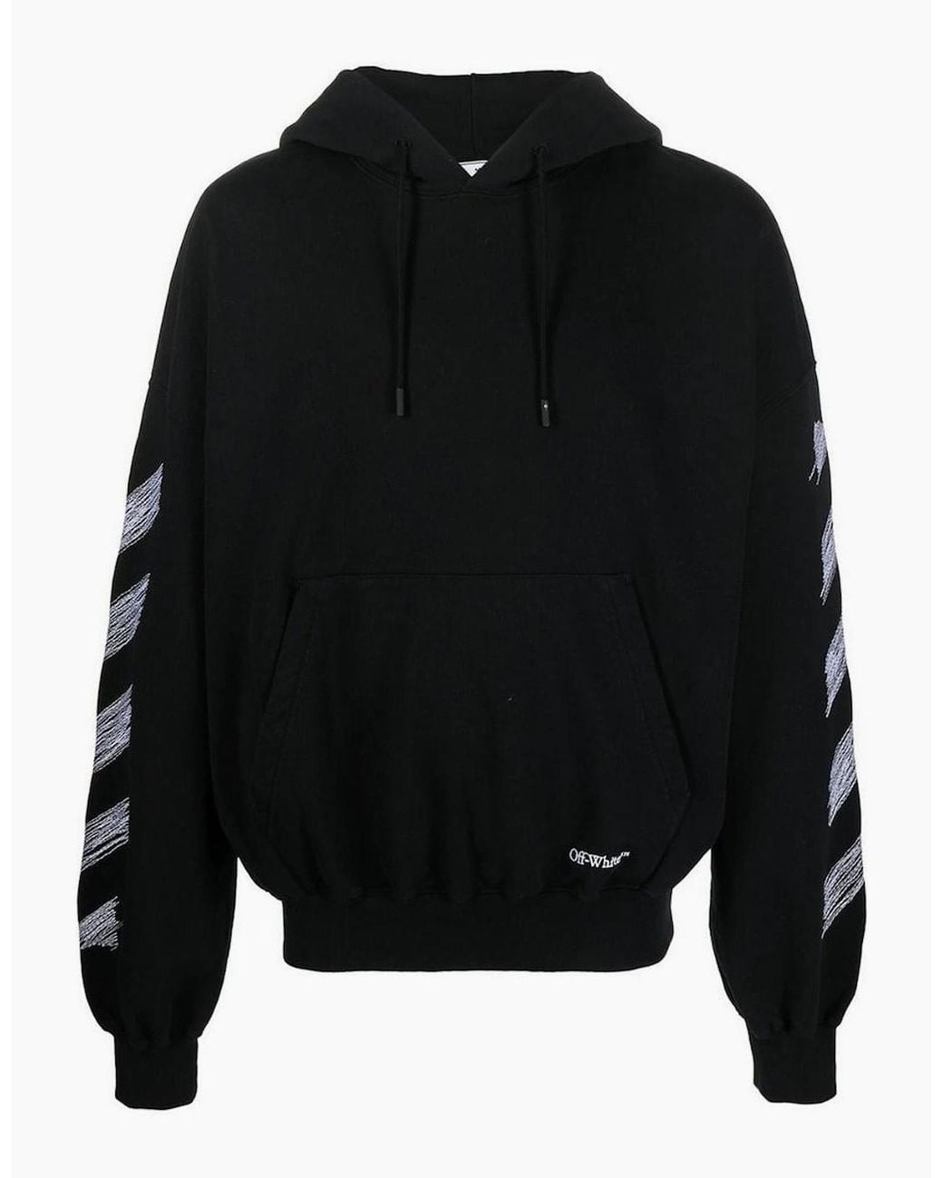 Off-White c/o Virgil Abloh Black Scribble Diag Boxy Oversized Hoodie for men