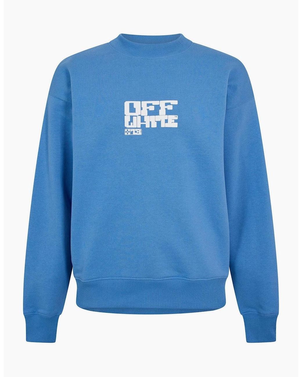 Off-White c/o Virgil Abloh Blue Crew Sweatshirt for men