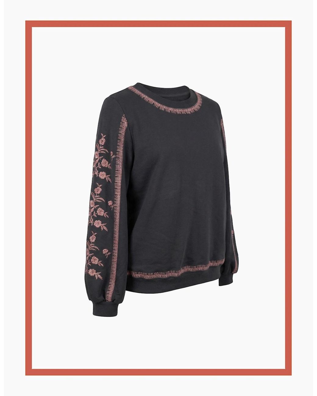 Nooki Design Black Catalina Embroidered Sweater