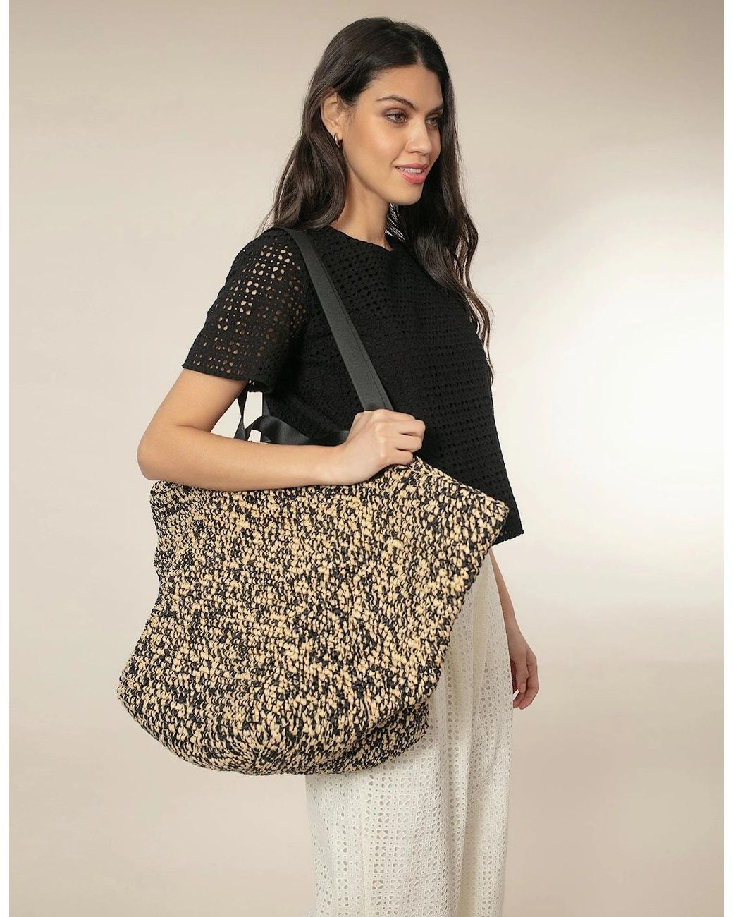 Nooki Design Black Larkin Shopper Bag
