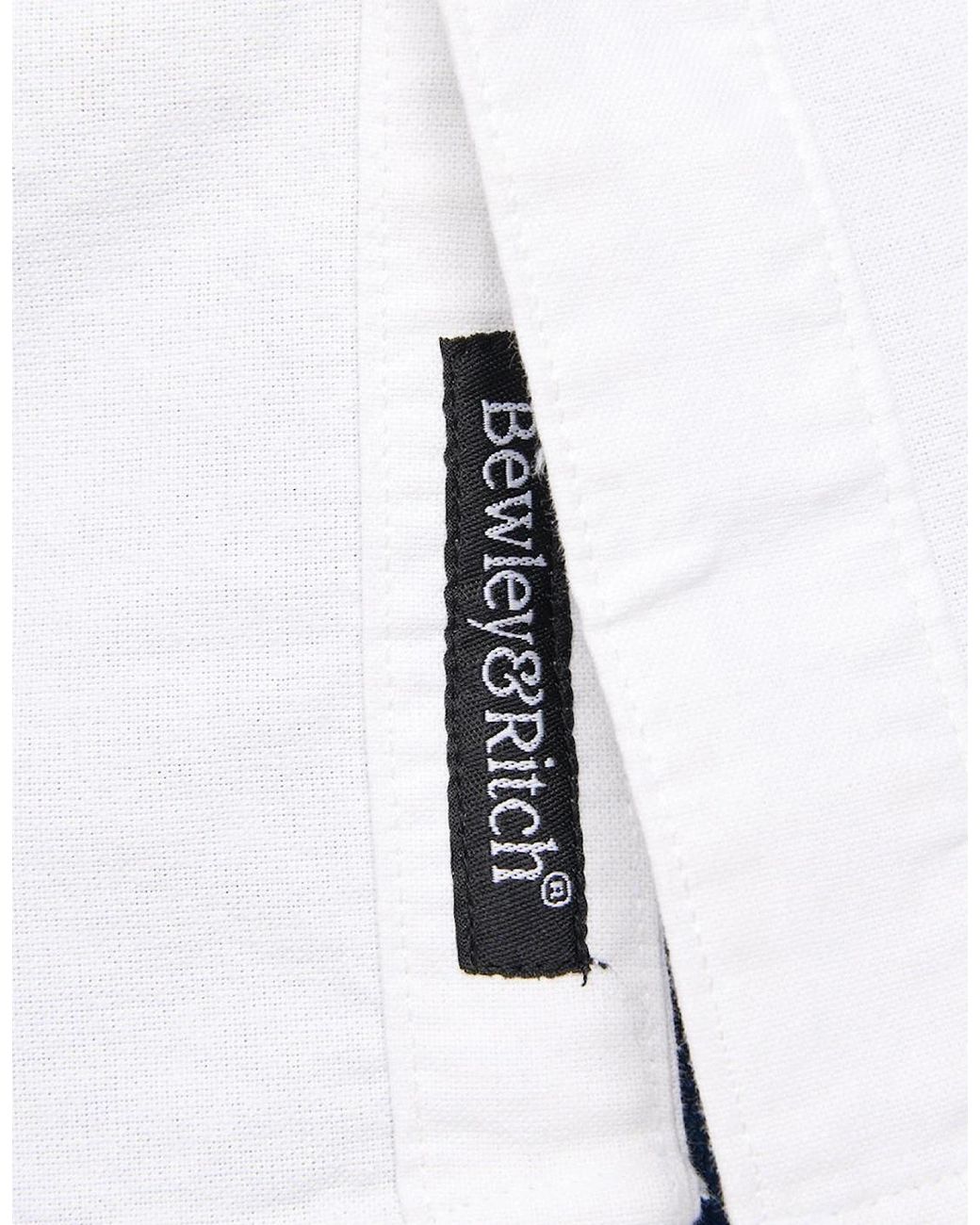 Bewley & Ritch White Bewley & Ritch Chatmen Slim Fit Oxford Shirt for men