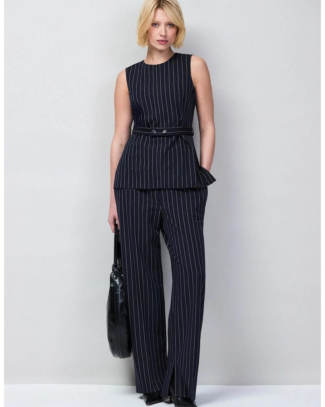 Ro&zo Blue Pinstripe Tailored Trousers