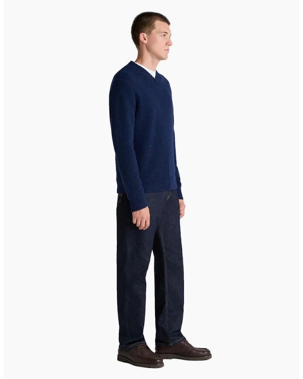 Remus Uomo Blue Mohair Look V Knit 27 for men