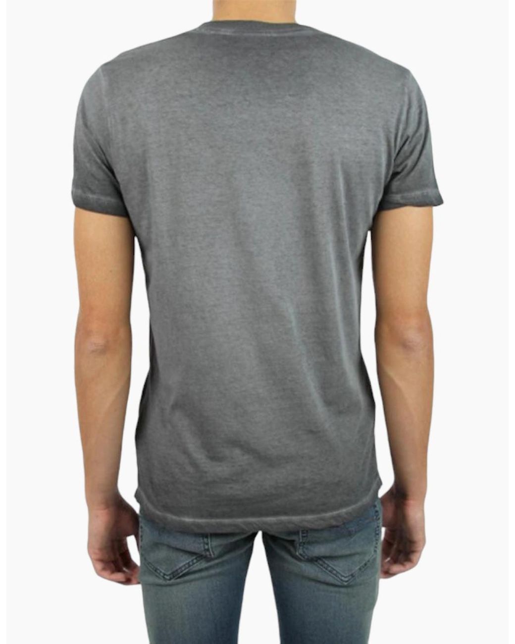 DIESEL Gray T Sons T Shirts Short Sleeve Tiger Print Casual Summer Cotton Tees