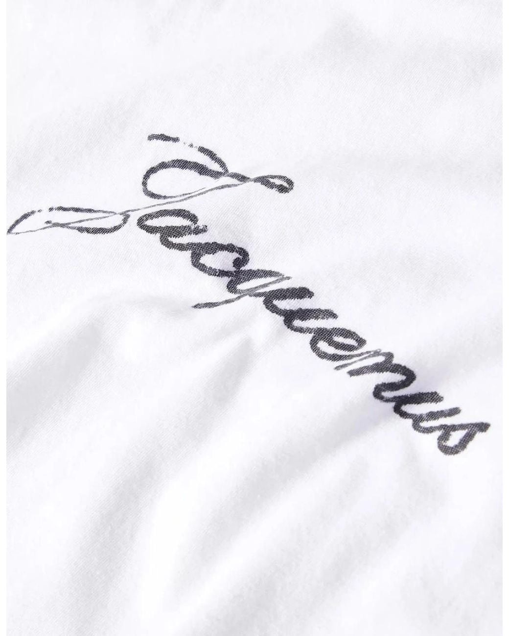 Jacquemus White Signature Logo T-Shirt for men