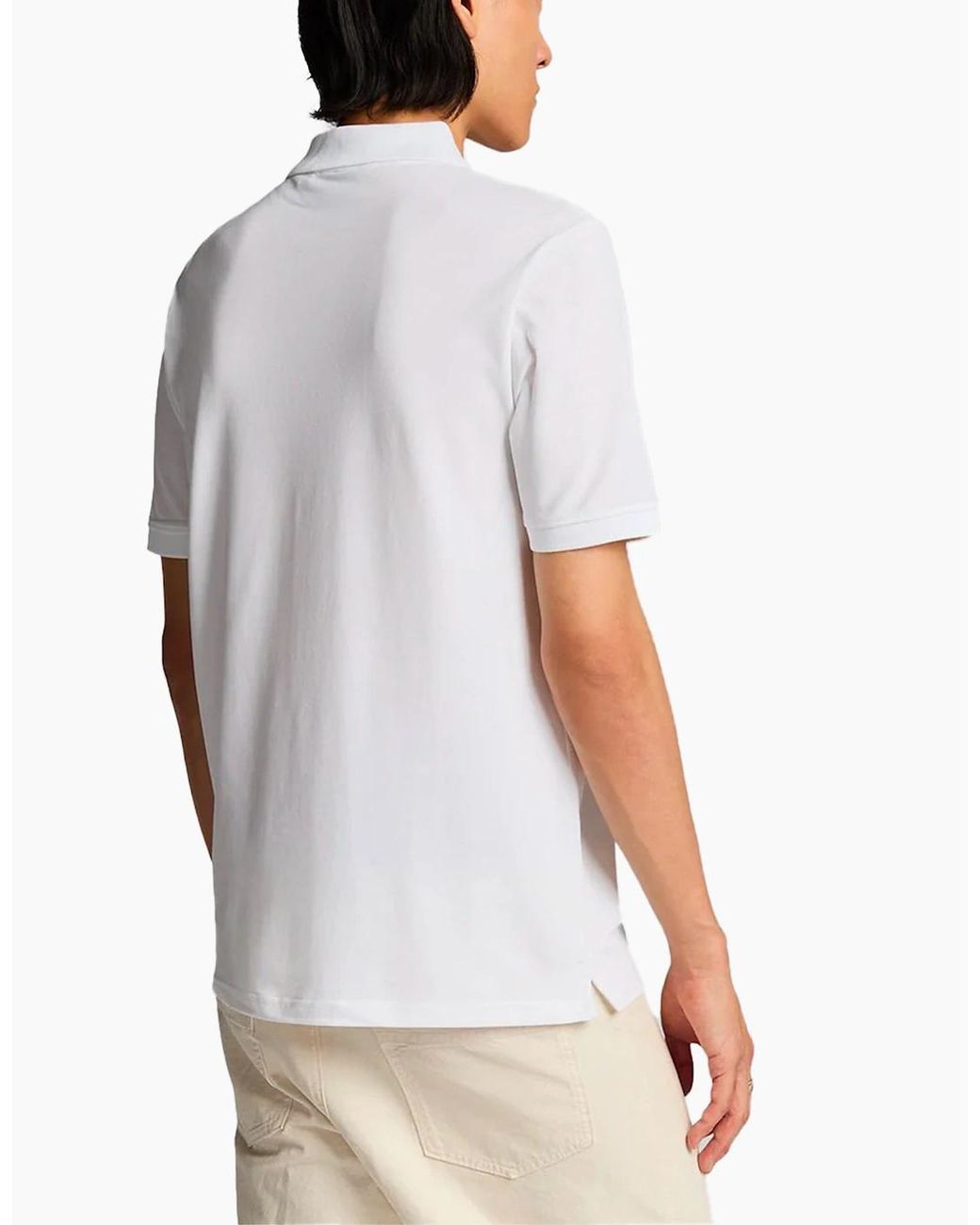 Lyle & Scott White Lyle & Scott Superfine Polo Shirt for men