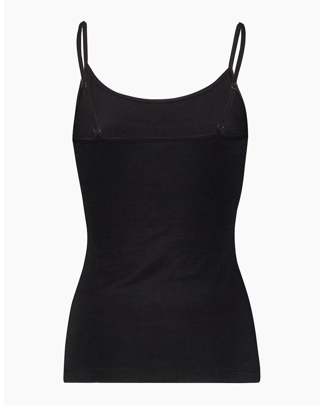 PUMA Black Cotton Modal Slim-Fit Camisole Top