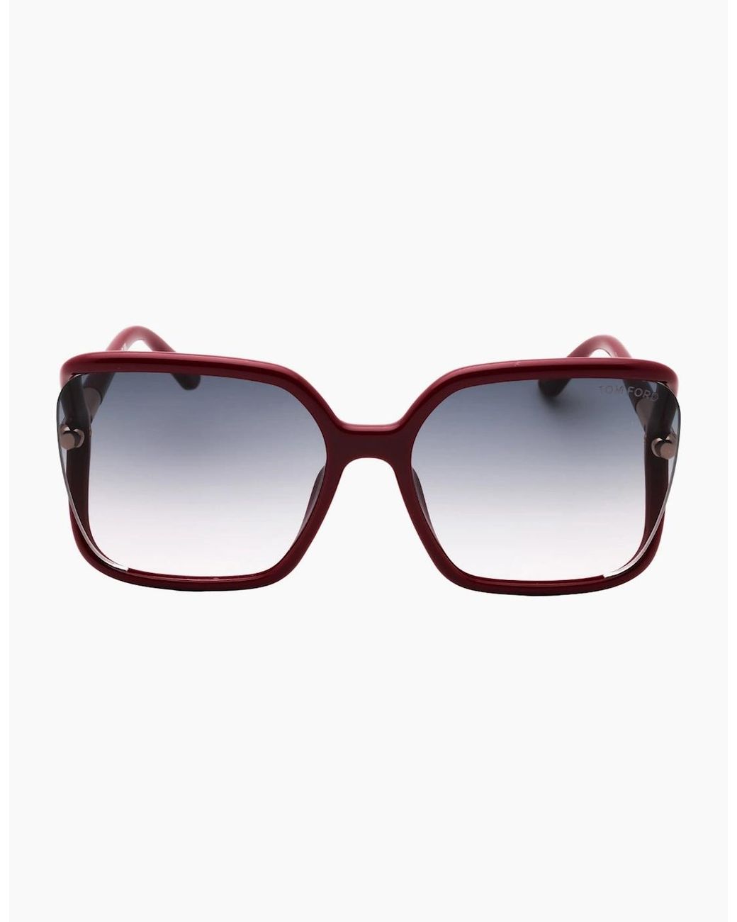 Tom Ford Brown Solange-02 Gradient Smoke Shiny Fuxia Framed Sunglasses