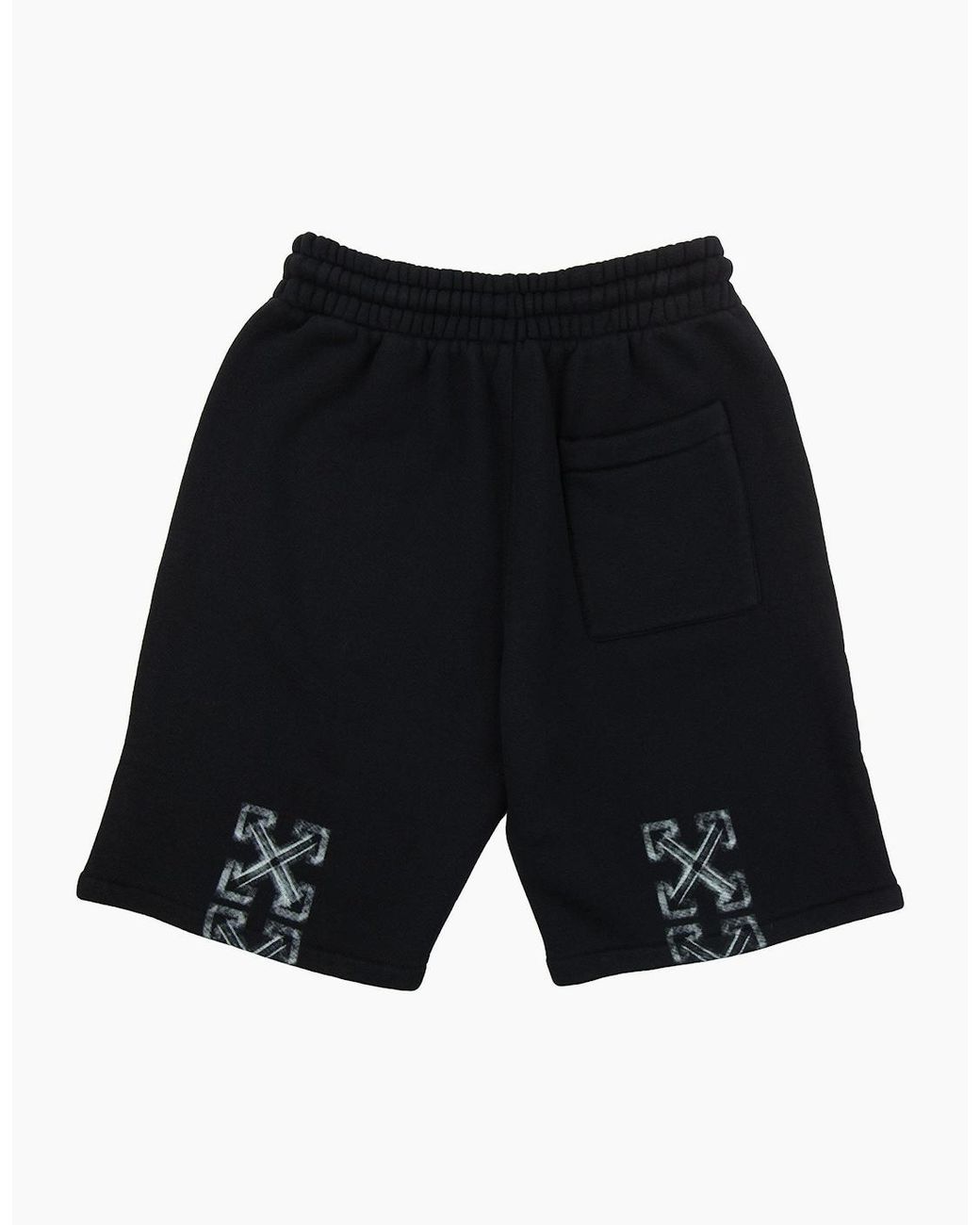 Off-White c/o Virgil Abloh Black Off Vibe Arrow Skate Sweatshorts/Aqua for men