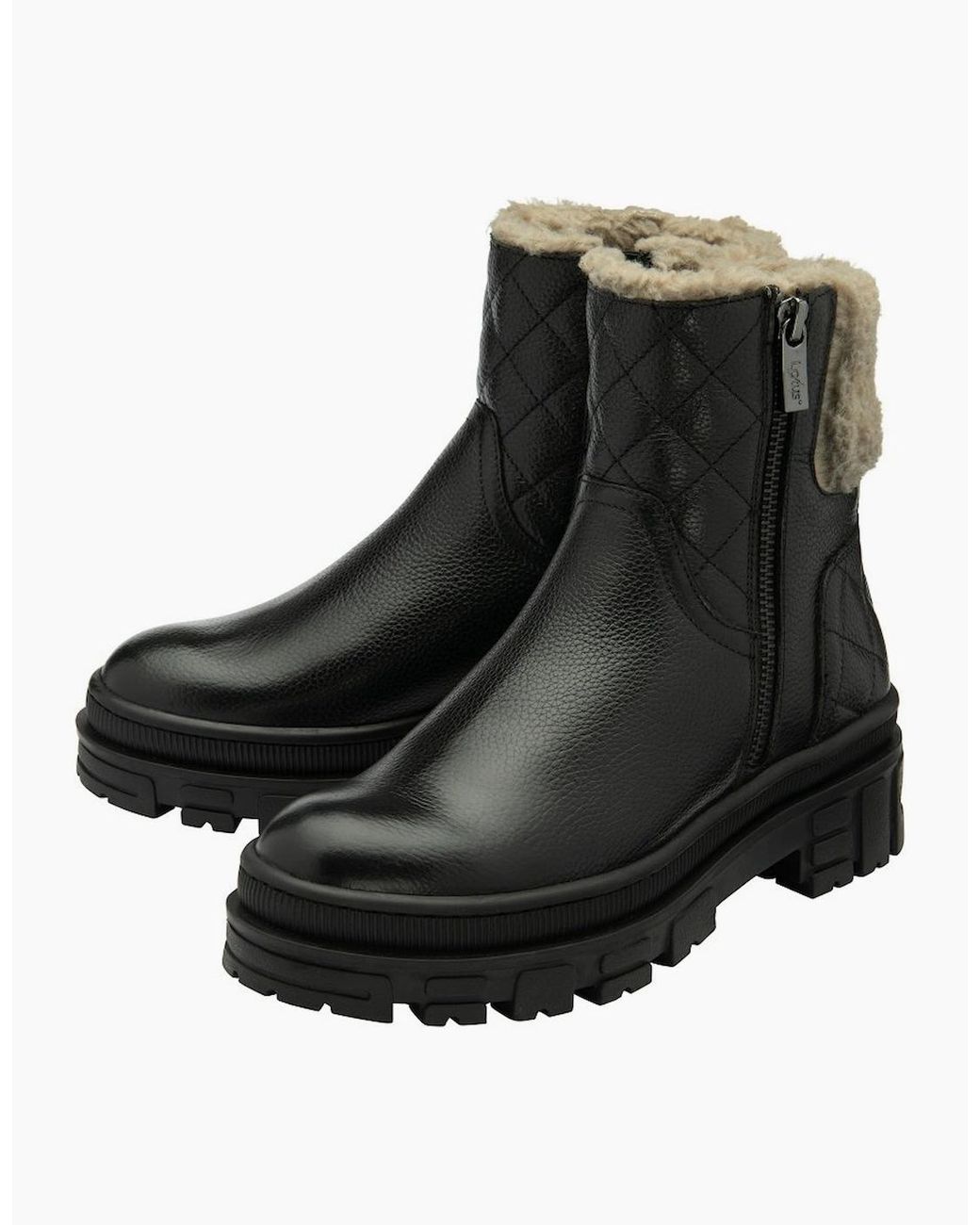 Lotus Black Lavigne Ankle Boots