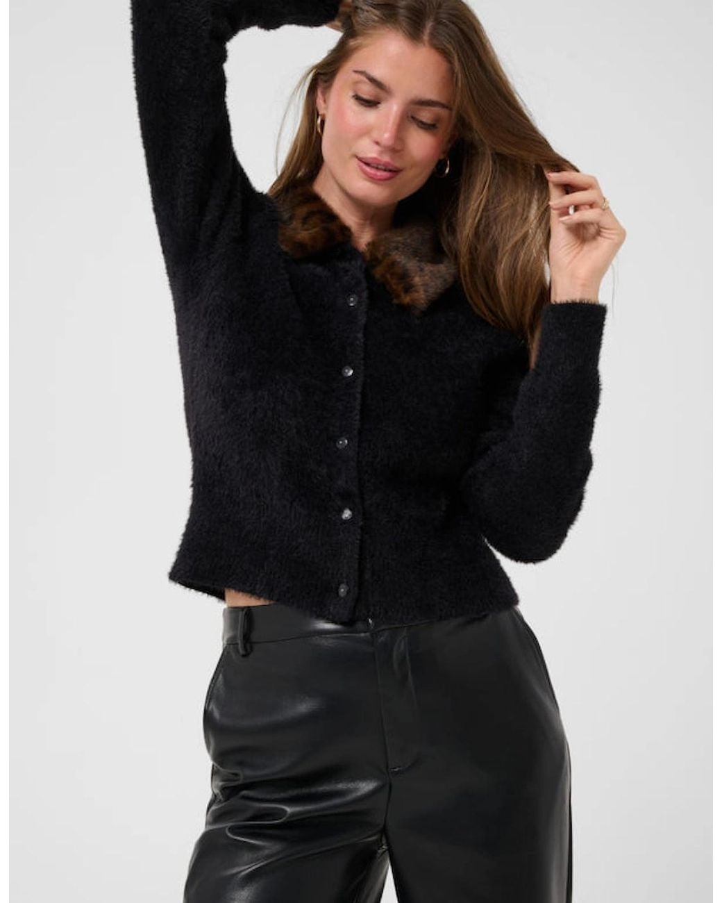 Cream Black Inaya Cardigan