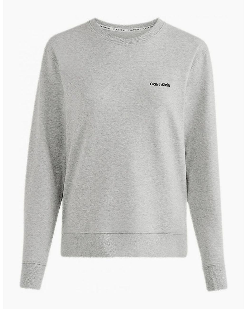 Calvin Klein Gray Modern Cotton Lounge Sweatshirt, Heather