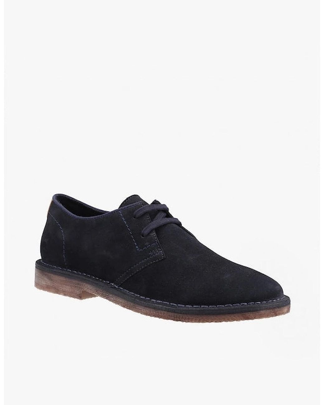 Hush Puppies Black Scout Suede Leather Derby Shoes for men