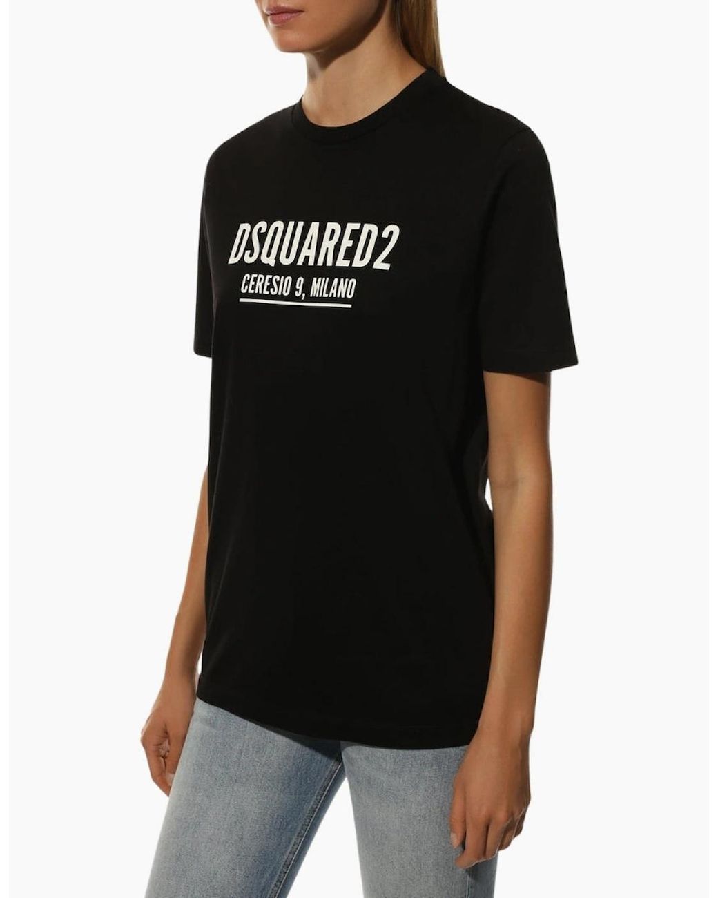 DSquared² Black Ceresio 9 Milano Logo T-Shirt
