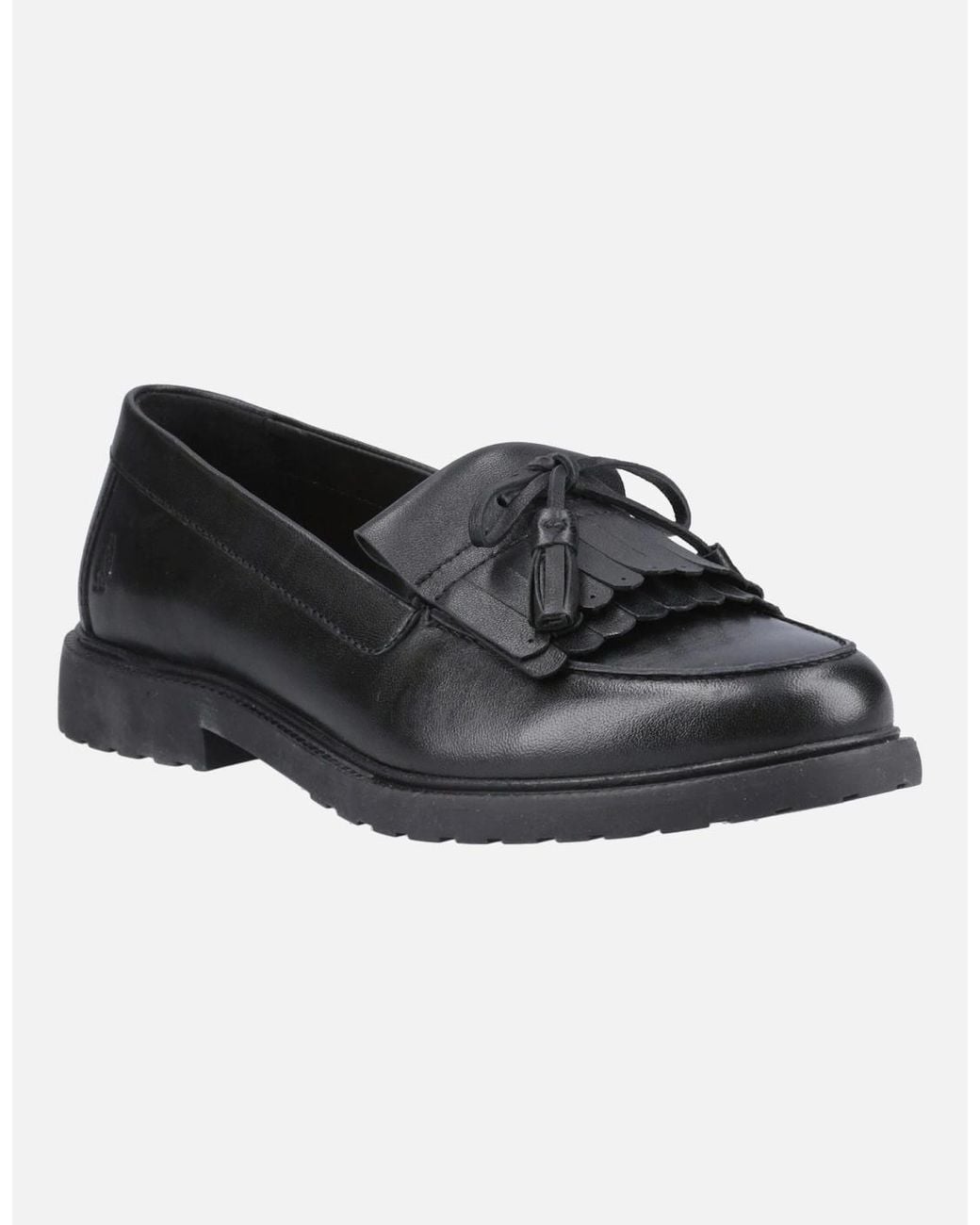 Hush Puppies Black Verity Kiltie Leather Loafers