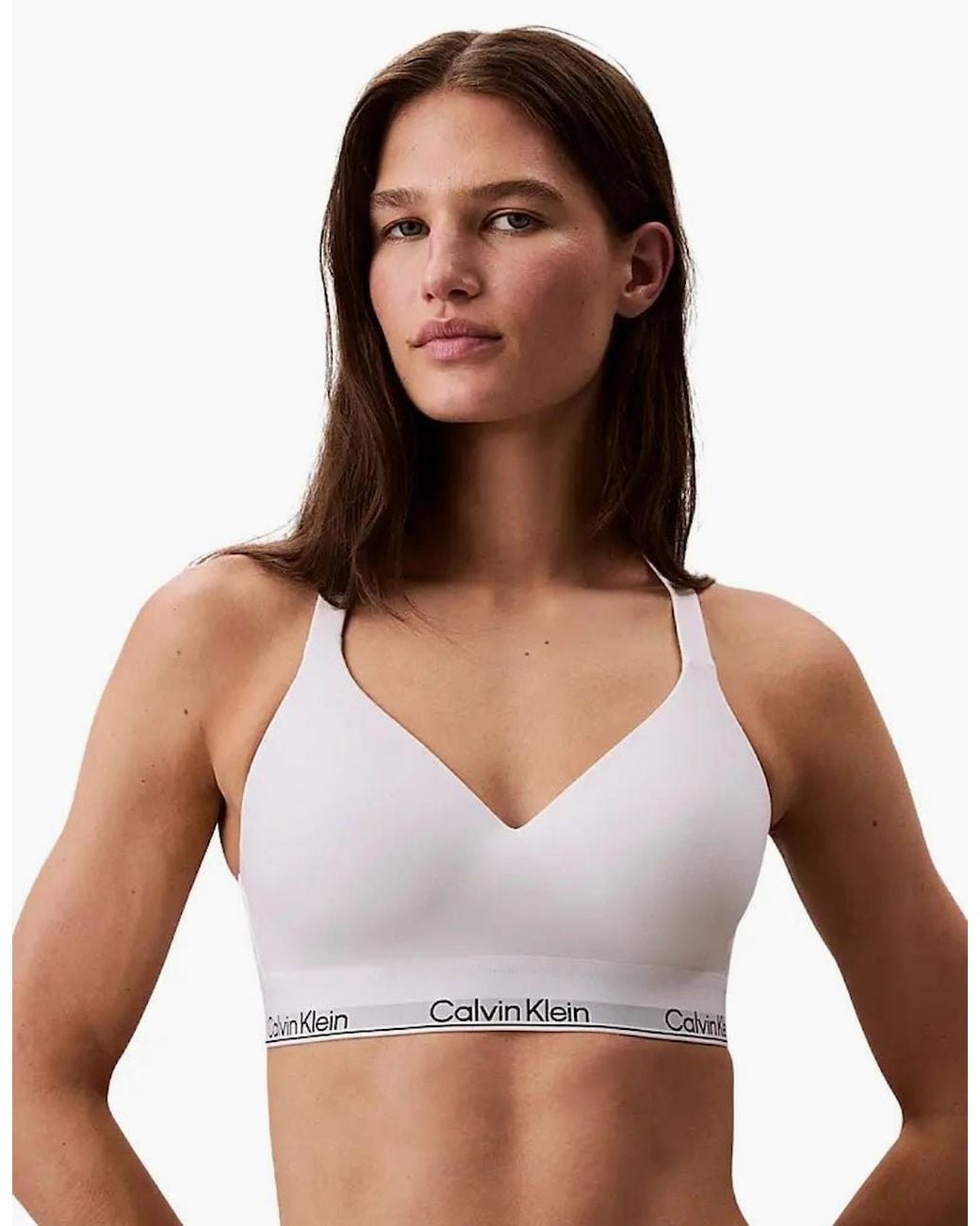 Calvin Klein White Icon Cotton Modal Lift Bralette